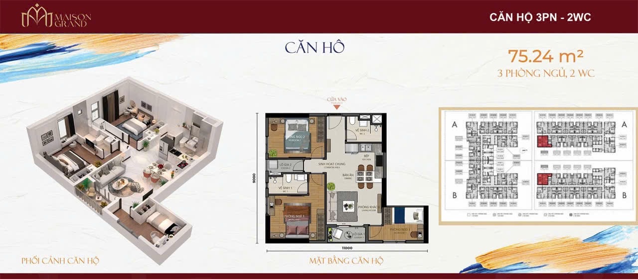 Can-ho-3pn-2wc